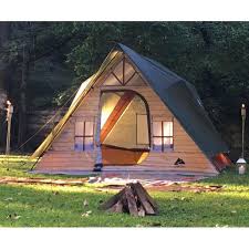 Ozark Trail 8 Person A Frame Outdoor Cabin Tent Walmart Com In 2020 Tent Glamping Cabin Tent A Frame Cabin