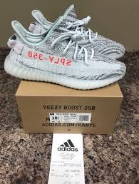 Size 10 1 2 Blue Tint Adidas Yeezy Boost 350s V2 With Box