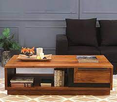 The perfect stylish coffee table to enhance the living room or the tv room. Furniture Flip Sheesham Wood Rectangle Center Coffee Table With Drawer And Book Storage For Living Room Honey Finish Amazon In Furniture