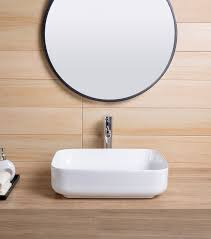 Aka over mount sink or drop in sink. Topcraft White Ceramic Rectangular Topmount Bathroom Sink Wayfair