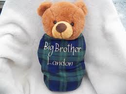 Big Brother Gift Big Brother Stuffed Animal Little Brother Little Sister Promoted To Big Brother Big Brother Baby Shower Gift From Baby In 2020 Big Brother Gift Brother Baby Shower Big