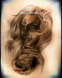 Chicano Santa Muerte Tattoo Design Santamuerte Santamuertetattoo Tattoodesign Santamuertetattoodesign Katrinatattoo Tatt Tattoos Portrait Tattoo Portrait