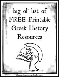 Free Ancient Greece Printables For Your Homeschool History Curriculum Blessed Beyond A Doubt Ancient Greece History Homeschool History Curriculum History Curriculum