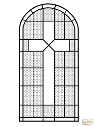 Glas in lood raam schilderij. Mewarna07 Kleurplaat Glas In Lood Raam