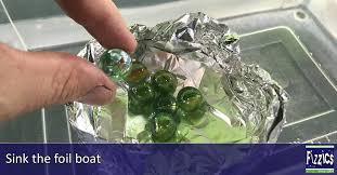 Provide towels to mop up spills. Sink The Foil Boat Fizzics Education