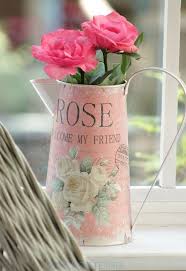 Blue Hortensia Rose Cottage Flower Arrangements Rose