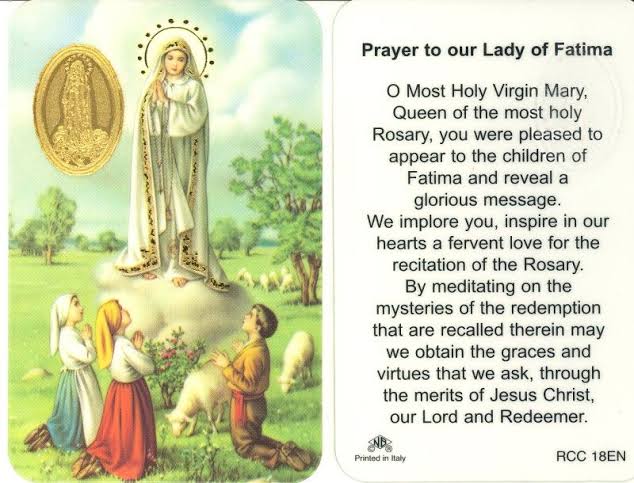 Image result for prayer of Fatima