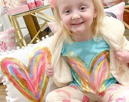 Gold Foil Colorful Heart Pillow || Valentines Pillow || Valentines Decor ||  Heart Pillow || Dorm Room Pillow