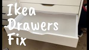 Open the drawer as far as it will go without harming the structure of the drawer. Fix Of Ikea Alex Drawer Youtube