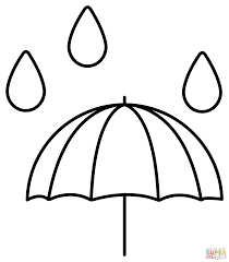 Desenho De Guarda Chuva Com Emoji De Gotas De Chuva Para Colorir Desenhos Para Colorir E Imprimir Gratis