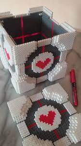 Companion Cube By Groslip1255 On Deviantart Perler Bead Templates Perler Bead Art Perler Crafts