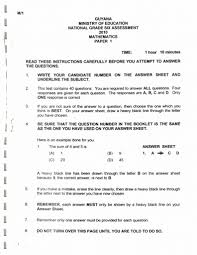 National Grade Six Assessment Past Papers Mathematics