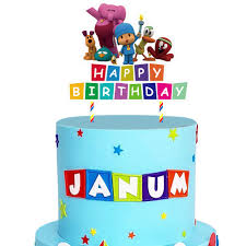 5 pcs set cute boys and girls design kids happy birthday cake impact nutrition herbalife nutrition club in wilmington Pictures On Pocoyo Birthday Cake