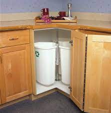 Hafele 503 14 700 White Kv 32 Quart Triple Rotating Corner Recycling Bins Home Kitchens Kitchen Style Kitchen Design These trash cans go under your sink or slide out of a cabinet, making them it's great if you have just a tight corner available for a trash can, plus it's made of stainless steel so it's.