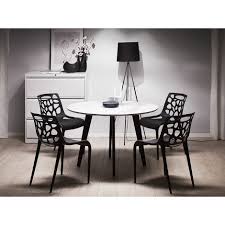 Patio sets at the right price! Modern Dining Side Chair Black Plastic Stackable Cut Out Morgan
