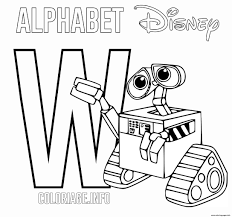 The best 84 wall e printable coloring pages. Letter W Wall E Alphabet Disney Coloring Pages Printable