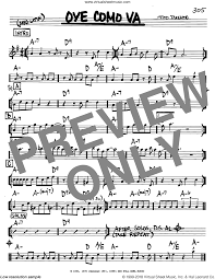 puente oye como va sheet music real book melody and chords in c