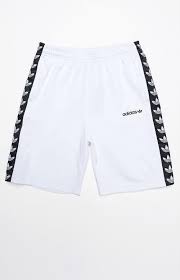 Black And White Shorts With Pockets Adidas Tnt Tape White Black Active Drawstring Shorts Mens White Shorts Streetwear Shorts Drawstring Shorts