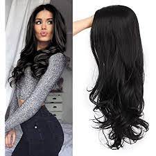 Collection by latest hairstyles • last updated 4 weeks ago. Amazon Com Aisi Queens Black Wavy Wigs For Women Long Curly Wig Synthetic Party Wigs Middle Part Full Wigs Natural Looking Beauty