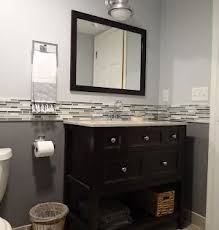 One Project At A Time Diy Blog Bathroom Backsplash Bathrooms Remodel Small Bathroom Remodel