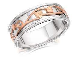Clogau 9ct Rose Gold And Silver Tree Of Life Ring 8mm R4857 Silver Earrings Outfit Online Gold Jewellery Rings For Men