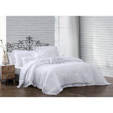 Linen ruffle duvet cover full queen king size solid gray blue beige ivory white oatmeal ruffled bedding luxury bed coverlet. Queen 6pc Davina Enzyme Washed Ruffle Comforter Set White Geneva Home Fashion Target