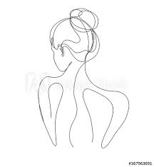 Самые новые твиты от beautiful women (@ratewomen24): Fototapete Continuous Line Drawing Woman Body Vector Illustration For Spa Tshirt Nails Poster Masha