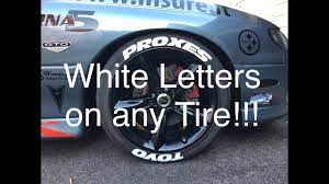 Our diy tire lettering kit allow the user to draw any type of white tire lettering. Installing White Letters On Your Tires Youtube