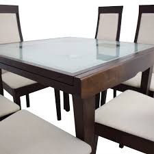 On regular days, the contemporary extendable dining tables can be attuned to its original size. 71 Off Calligaris Calligaris Extendable Glass And Wood Dining Set Tables