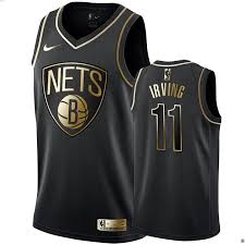 Basketball Jersey Design Black And Gold Men S Brooklyn Nets Kyrie Irving Black 11 Golden Edition Jersey Brooklyn Nets Basketball Clothes Basketball Uniforms Design