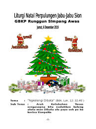 Kata sambuten panitia natal gbkp : Liturgi Natal Pjj Edit