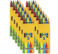Trailmaker - 24 Pack, Wholesale Bright Wax Coloring Crayons, 5/Box in  Assorted Colors