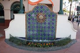Mexican Decorative Tile In A Fountain Jpg 300 200 Outdoor Wall Fountains Wall Fountain Fountains Outdoor