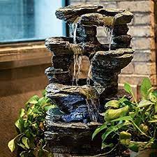 Maybe you would like to learn more about one of these? Amazon Com Cya Decor Rock Tabletop Fountain Indoor 4 Tiers Waterfall Fountains Outdoor With Led Lights 24 In Indoor Fountain Fountain Indoor Water Fountains