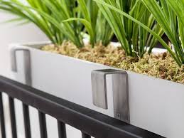 Each holding up to 5 lbs. Stainless Steel Balcony Bracket Pairs Railing Planters Window Box Vertical Garden Wall Planter