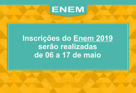 Ainda não foi decidido se teremos enem em 2021 ou 2022 conforme consta na página de inscrição do enem, as inscrições para o enem 2021 devem acontecer entre os dias 28 de junho a 9 de julho. Inscricoes Enem 2019