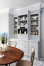 The kitchen and dining spaces. Sarah Richardson Gray Dining Room Laurel Home