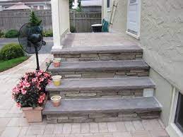 Cambridge Pavers Contemporary Porch Front Porch Steps Patio Stairs Front Door Steps