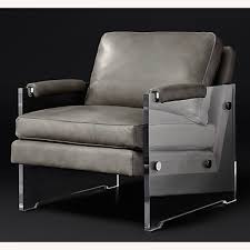 A collection of five restoration hardware vienna cafe leather arm chairs. Restoration Hardware Leather Luca Chair Aptdeco
