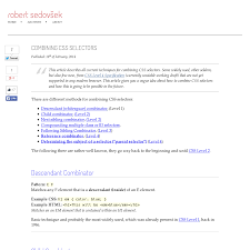 Combining Css Selectors Css Html5 Css3 Web Design