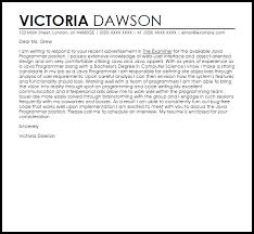 Java Programmer Cover Letter Sample Cover Letter Templates Examples