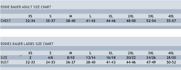 Eddie Bauer Size Chart Stitch Logo