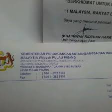 Pemain industri dan syarikat boleh menghubungi miti melalui: Kementerian Perdagangan Antarabangsa Dan Industri Miti Penang Capitol Building