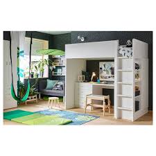 Dignitet wire curtain rod from ikea, 4 sets. Stuva Fritids Loft Bed Combo W 4 Drawers 2 Doors White White Single Ikea