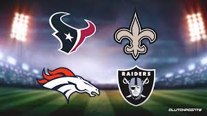 Las vegas raiders football game. Nfl News Texans Saints Broncos Raiders On Monday Night Football In Week 1