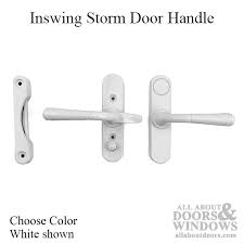 Inswing Storm Screen Door Lever Handle Non Keyed Choose Color