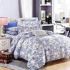 Product name custom 100% polyester 80gsm microfiber printed duvet cover sets bedding sets material 100 microfiber pinlk design bed set duvet cover. Vaulia Lightweight Microfiber Duvet Cover Set Blue Floral Pattern Design King Size Duvet Cover Sets Bedding Set Duvet Covers