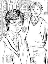 The coloring page of harry potter trio friends the coloring sheet of sirius black. Harry Potter And Ron Are Best Friend Coloring Page Netart Harry Potter Coloring Pages Harry Potter Colors Harry Potter Drawings
