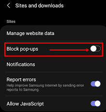 Click blocked (recommended) to change the setting to allowed. How To Allow Or Disable Pop Up Blockers In Samsung Internet