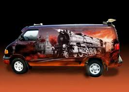 What A Cool Train Paint Job Custom Vans Cool Vans Vehicle Signage